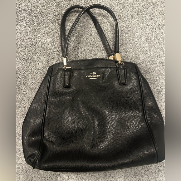 Coach Handbags - Coach Black Pebbled Leather Tote